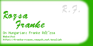 rozsa franke business card